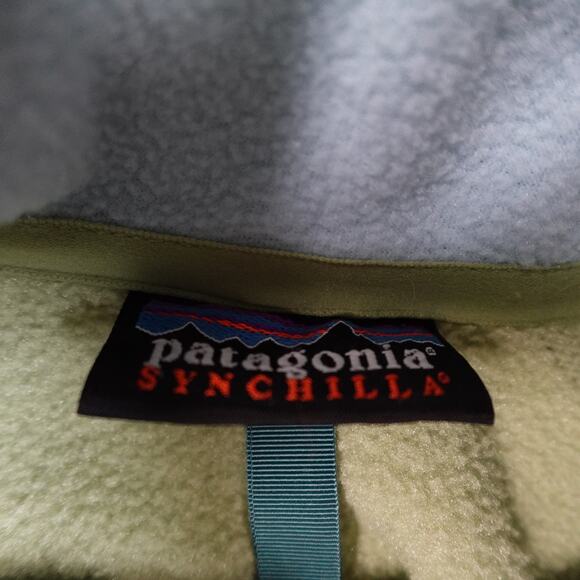 Patagonia Vest Mens M/L? Synchilla Fleece Full Zip Green - Picture 2 of 7